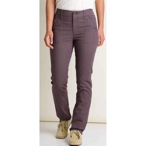 Toad&Co Womens Earthworks Pant Raisin Purple Straight Leg T1441816-506 Size 10